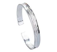 Takingup 925 Sterling Silver Leaf Bracelets Silver Plated Bangle Bracelet Open Cuff Bracelet for Women Wedding, Sterling Bangle Bracelets for Women 925 for Home Use