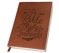 Takingup Bible Study Journal Faux Leather Christian Devotional Notebook Planner for Graduation Pastor Church Baptism Cross - Bible Journal for Men