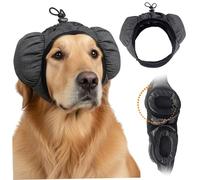 Takingup Dog Ear Muffs Noise Protection, Black Dog Earmuffs Soundproof Noise Cancelling Comfortable Lightweight Pet Hearing Protection for Helicopters, Celebrations, Size M