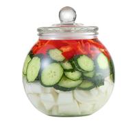 Takingup Fermenting Jar 2500ml Kimchi Jar Clear Glass Fermenting with Sealing Lid for Sauerkraut Pickling Grains Tea