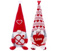 Takingup Gnomes Plush, Stuffed Gnomes Set of 2, Cute Plush Valentines Day Decorations with Heart & Cupid'S Bow, Love Themed Decorations for Home Table Shelf - Gnome Stuffed Animal