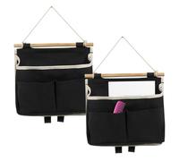Takingup Hanging Pocket Organizer, 2Pcs Hanging Wall Storage Basket Organizer with Hooks Waterproof Pouch for Closet Door