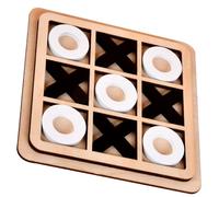 Takingup Noughts and Crosses, Wooden Tic Tac Toe Game Board with XO Pieces, Smooth Odor-Free Mini Travel Board Game for Kids, Family Night, Parties and Educational Play