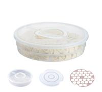 Takingup Pie Carrier with Lid and Handle, 12x3.4In Round Food-Grade Pizza Container 2-Tire Oven & Fridge Safe Pie Storage Container for Cake, Egg, Dumpling, Food, Storage