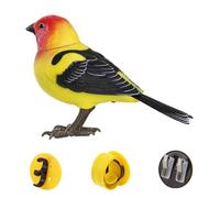 Takingup Robot Bird Electric Singing and Chirping Robot Bird Toy, Motion and Sound Activated Simulation for Kids, Battery Operated, Yellow