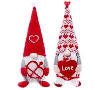 Takingup Stuffed Gnomes Set of 2, Cute Plush Valentines Day Decorations with Heart & Cupid'S Bow, Love Themed Gnomes Decorations for Home Table Shelf, Gnome Decor