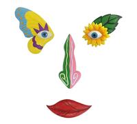 Takingup Tree Faces Decor Outdoor Colorful Tree Faces Creative Shapes Face Funny Decorations Outdoor Multipurpose Garden Decoration for Outdoors and Indoors, Garden Decoration