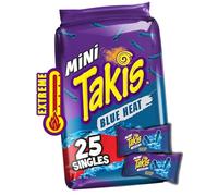 Takis Blue Heat Mini Tortilla Chips with Hot Chilli Pepper, 25 Pieces/35g