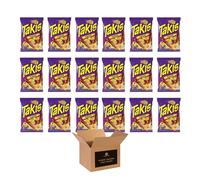 Takis Fuego Chilli & Lime Flavour Fried Corn Snacks for Adults - Tasty Hot Rolled Corn Crisps | Crunchy Spicy Snack for Parties, Movie Nights & Treats (Pack 18, Fuego-100g)