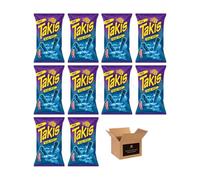 Takis Fuego Chilli & Lime Flavour Fried Corn Snacks for Adults - Tasty Hot Rolled Corn Crisps | Crunchy Spicy Snack for Parties, Movie Nights & Treats (Blue Heat Chilli and Lime 180g x 10Pack)