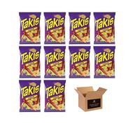Takis Fuego Chilli & Lime Flavour Fried Corn Snacks for Adults - Tasty Hot Rolled Corn Crisps | Crunchy Spicy Snack for Parties, Movie Nights & Treats (Takis Fuego Chilli and Lime - 180g x 10Pack)