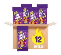Takis Hot Nuts Fuego Double Crunch Peanuts, Hot Chili Pepper Lime Flavored Spicy Peanuts Multipack 12 Individual Bags, 90 ml Each