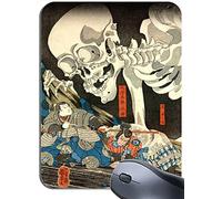 Takiyasha the Witch and the Skeleton Spectre Mouse Mat. Japanese Woodblock Art Mouse Pad