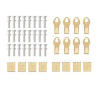 Takker Hardwall Refill Pack - 40 Pieces, 24 Refills, 8 Picture Hooks, 8 Canvas Hangers, Hang Up to 12kg