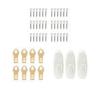 Takker Refill Accessory Kit Set - 36 Takker Refills, 8 x Picture Hooks, 3 x Medium Hooks - for Drywall, Plasterboard Wood & Fencing, Hanging Pictures Prints Clocks Kitchen Utensils and Tools