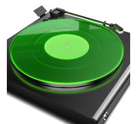TAKMORK Turntable Mat Record Platter Slipmat: Acrylic Record Player Platter Vinyl Slipmat for Turntables Antistatic Tighter & Defined Bass, Green