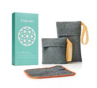 Takoki 3 in 1 Exfoliating Set:2 Soap Saver Sachets (2 Sizes) + Double Texture Cloth for Body and Face - Eco-Friendly, Durable and Luxury Spa Experience