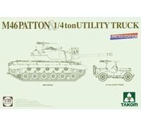 Takom 1/35 M46 Patton US Medium Tank + ¼ton Utility Truck # 02117X