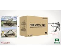 Takom 2205W 1:35th scale Sherman² Box M4A1(76w)HVSS + M1 Super Sherman + Figure