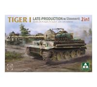 TAKOM TAK2199 Tiger I Late Production/Commander with Zimmerit Sd.Kfz.181 Pz.Kpfw.VI Scale 1:35 Model Building Plastic Kit
