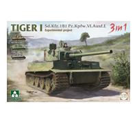 TAKOM - Model Tank Sd.kfz.181 Pz.kfw.vi.ausf.e Tiger I Experimental Project 3 In 1 |takom|2192| 1:35 Model Char Promo
