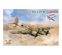 TAKOM 48001 Henschel Hs 129 B-2 w/Interior - 1:48 Aircraft Model Kit - Includes Clear Hull (Bonus), MK 101 Cannon & Engine Details - Unbuilt