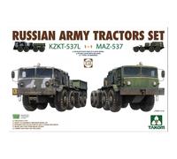 Takom 1:72 Russian Army Tractors Set KZKT-537L & MAZ-537 1+1 Model Military Kit