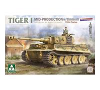 Takom 2200 German WWII Tiger I Mid w/Zimmerit & Otto Carius 1:35 Model Kit