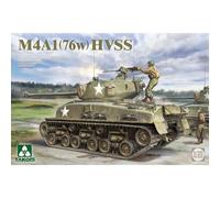 Takom 1:35 Scale WWII US Sherman M4A1 (76W) HVSS Medium Tank Model Kit - 2205