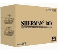 Takom 2205W 1:35th scale Sherman² Box M4A1(76w)HVSS + M1 Super Sherman + Figure