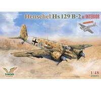 TAKOM 48001 Henschel Hs 129 B-2 w/Interior - 1:48 Aircraft Model Kit - Includes Clear Hull (Bonus), MK 101 Cannon & Engine Details - Unbuilt
