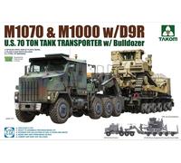 TAKOM TAK5002 1:72 M1070 Tank Transporter w/D9R Bulldozer, Multi-Colour