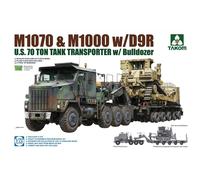 Takom 5002 M1070 & M1000 w/D9R US Tank Transporter w/Bulldozer 1:72 Model Kit