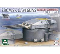 Takom TAK5016 5016 28 cm SK C/34 Shinnhorst Gun Tower 1:72 Model Making