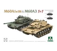 Takom 5022 US M60A1 w/ERA & M60A3 1+1, ca.1980s 1:72 Model Kit