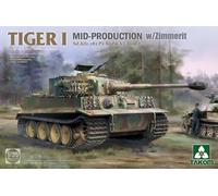 TAKOM TAK2198 Tiger I MID-Production with Zimmerit Sd.Kfz.181 Pz.Kpfw.VI Scale 1:35 Model Building Plastic Kit