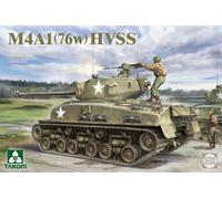 Takom 1:35 Scale WWII US Sherman M4A1 (76W) HVSS Medium Tank Model Kit - 2205