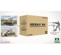 Takom TAK2205W - 1:35 Sherman2 Box M4A1 (76W) HVSS + M1 Super Sherman - New