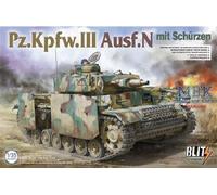 TAKOM 1:35 Panzer III Ausf. N - with side skirts Model Military Kit