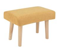 Beliani Fabric Footstool Yellow Takoma Ii