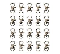 TAKOXIA 20Pcs Metal Hooks 360 Degree Clips Door Locks for Pet Cages Chains Keychains Lanyard Snap Hook Purse Clip