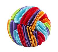 TAKOXIA Foraging Rainbow Color Snuffle Training Slow Feeder Puzzle Treat Toy for Puppy Dog