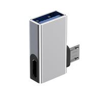 TAKOXIA Right Angled USB Host Adapter, with Additional Power Input for Smartphones & Tablets Game Controllers On The Go Use
