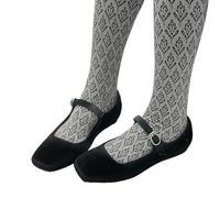 TAKOXIA Tights, Womens Vintage Dark Floral Pantyhose Japanese Style Autumn Thicken Silky Slimming Tights Bottoming Stockings