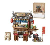 Takoyaki Building Blocks Set - 722PCS Japanese Street Food Snack Shop Micro Bricks Kit, Mini City Streetcape, Home Office Decor, STEM Education Toy, Creative Gift for Adult, Kid 6+