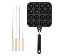 Takoyaki Grill Pan Takoyaki Plate, Non-Stick Plate Pancakes Cooking Tools Baking Mold Tray Home Kitchen Accessories with 4 Baking Pins
