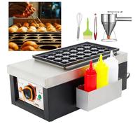 Takoyaki Maker, Commercial Electric Takoyaki Maker Pan with Temperature Control, Stainless Steel, Non-Stick Plates, Easy to Store, 1.65KW Octopus Ball Machine for Grilling, Baking, Kitchen