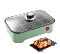 Takoyaki Maker - Electric 12 Holes Takoyaki Pan with Cover for Pancake Balls, Puffs, Breakfast Machine - Multi-Function Octopus Ball Maker