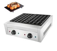 Takoyaki Maker, Electric Heating Machine with Temperature Control, Non-Stick Coating, 28 Holes for Octopus Balls, Ideal for Restaurants and Bakery Shops