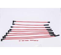 TAKPART 1 Set 8mm HT Leads Ignition Wires Cables Red Compatible for Rover V8 Double Silicon leads